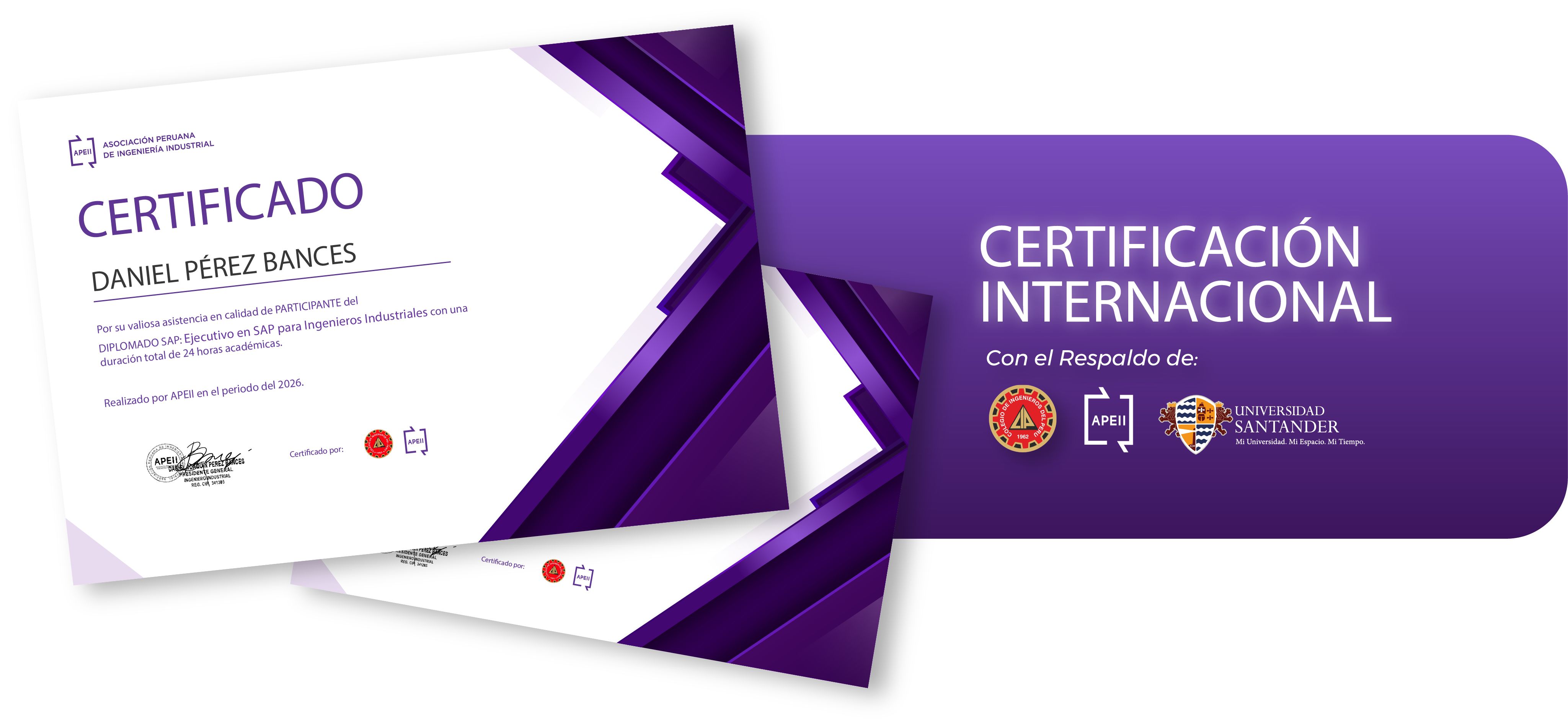 Certificación internacional APEII con respaldo institucional